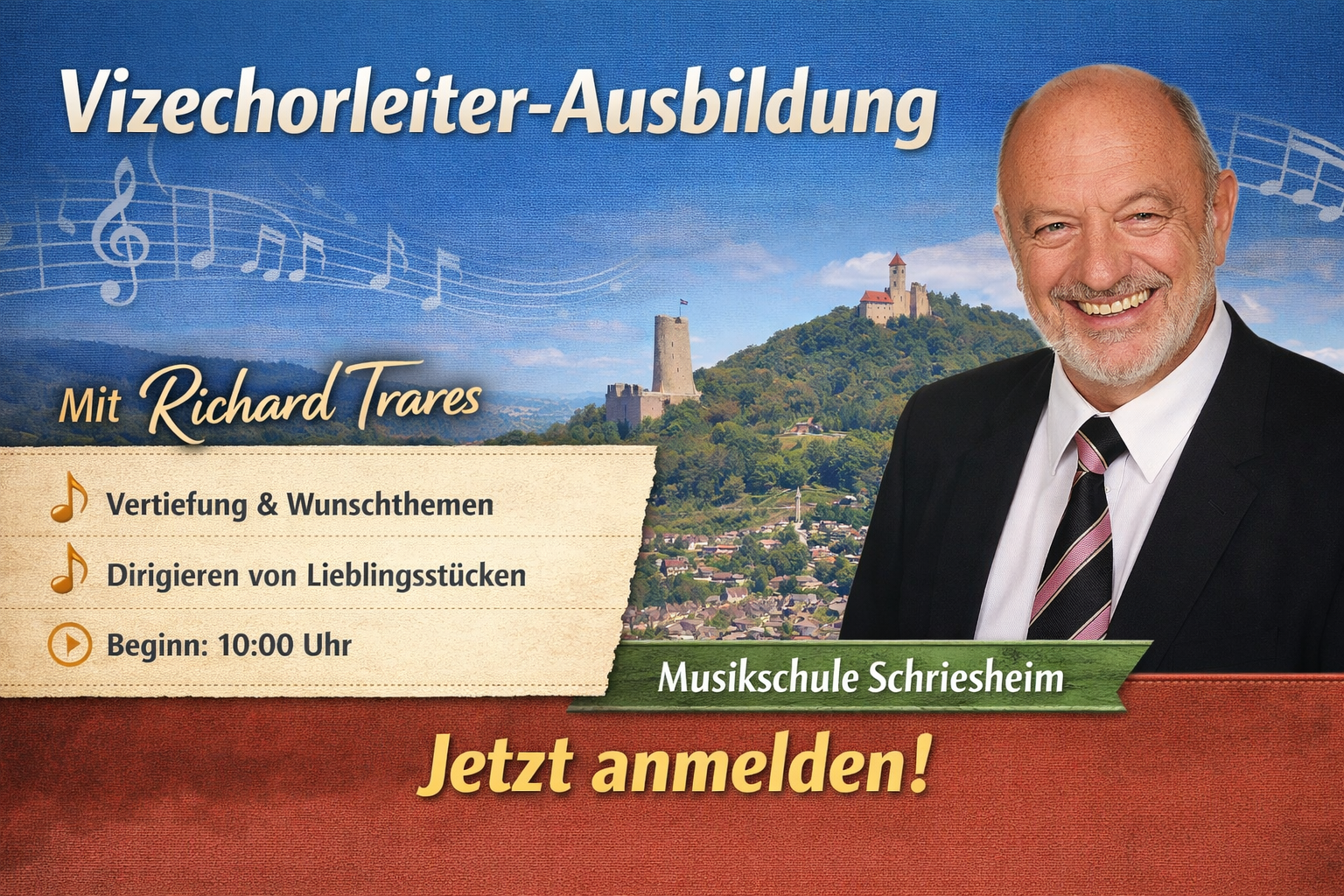Vizechorleiter-Ausbildung in Schriesheim mit Richard Trares